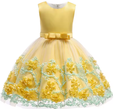 Kids lace tutu Birthday Princess Party Dress for Girls